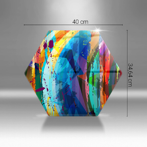 Tábua de vidro Manchas de tinta coloridas