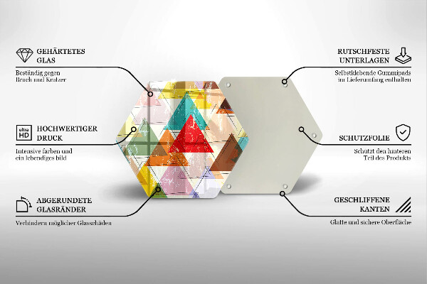 Tábua para corte Triângulos pintados