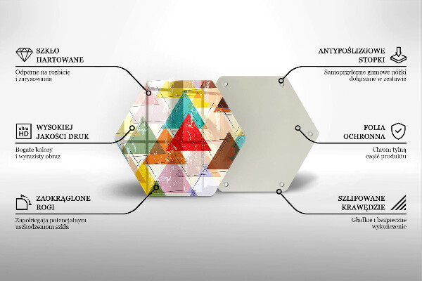 Tábua para corte Triângulos pintados