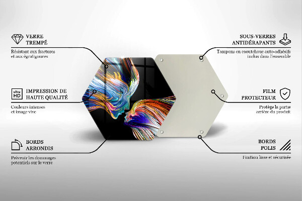 Tábua cozinha Beijo abstrato