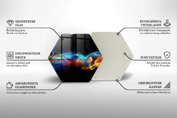 Tábua de cortar Fumaça colorida