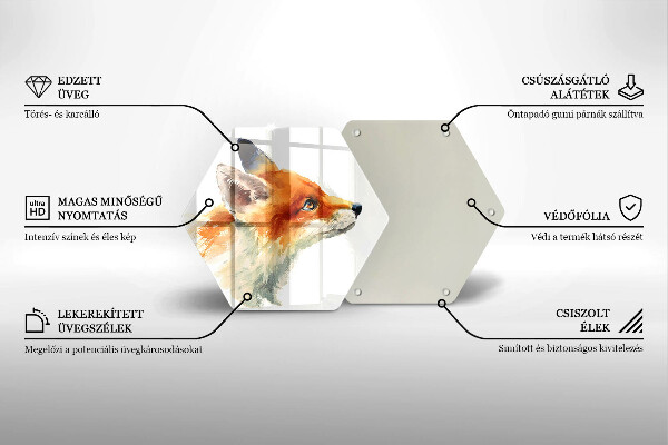 Tábua de cortar alimentos Raposa pintada