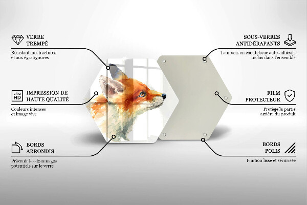 Tábua de cortar alimentos Raposa pintada
