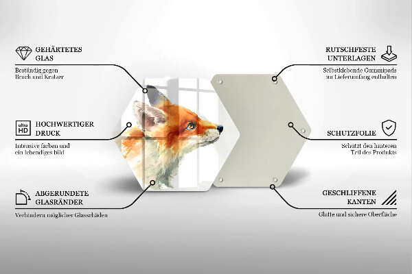 Tábua de cortar alimentos Raposa pintada