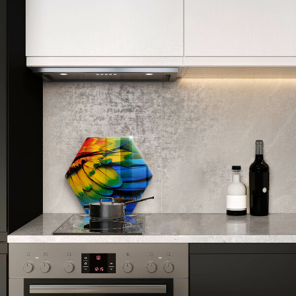 Tábua de corte Penas coloridas de papagaio