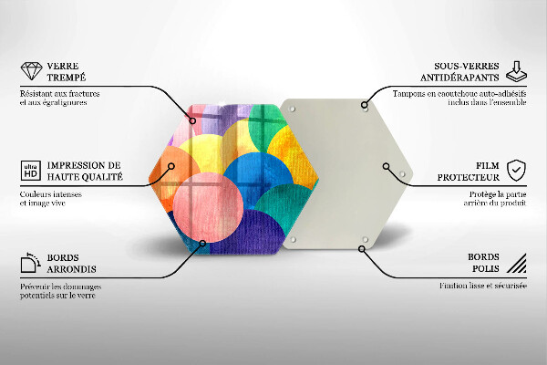 Tábua de cortar Círculos coloridos