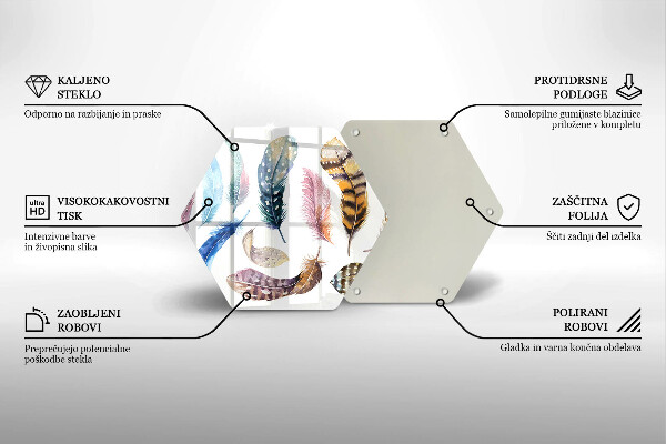 Tábua corte Penas coloridas de pássaros