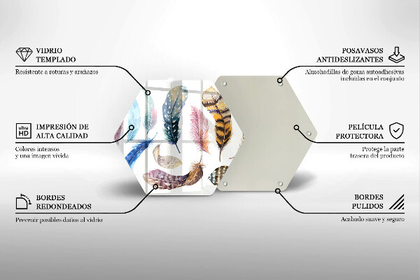 Tábua corte Penas coloridas de pássaros