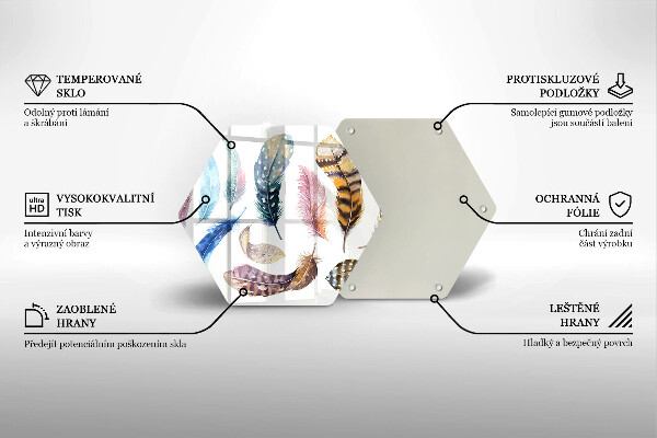 Tábua corte Penas coloridas de pássaros