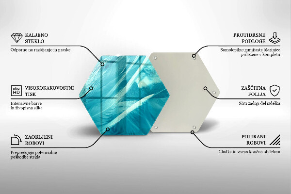 Tábua de cortar alimentos Penas delicadas