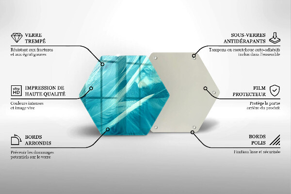 Tábua de cortar alimentos Penas delicadas