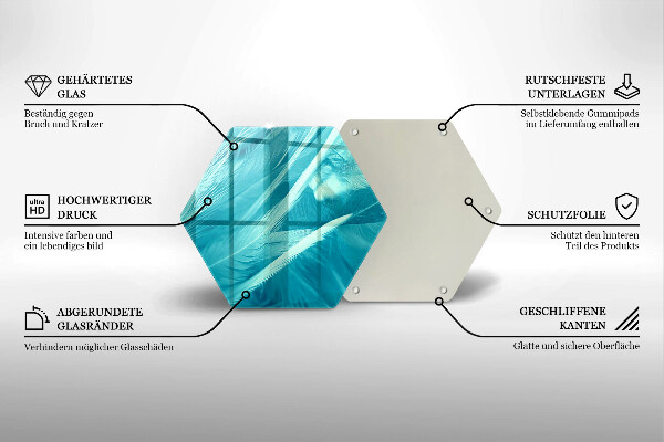 Tábua de cortar alimentos Penas delicadas