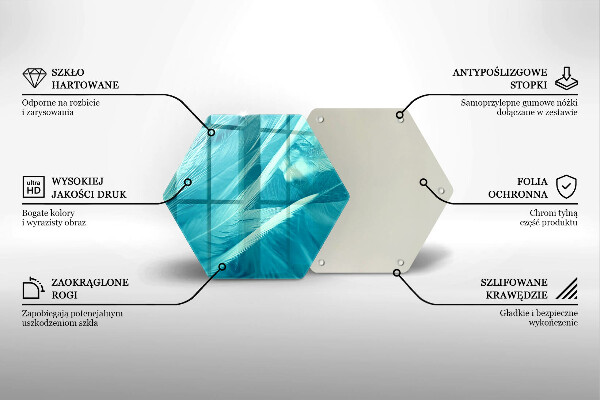 Tábua de cortar alimentos Penas delicadas