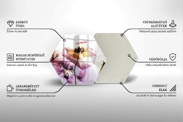 Tábua de cortar Flores delicadas