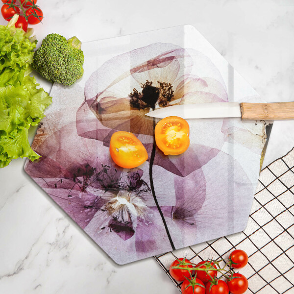 Tábua de cortar Flores delicadas