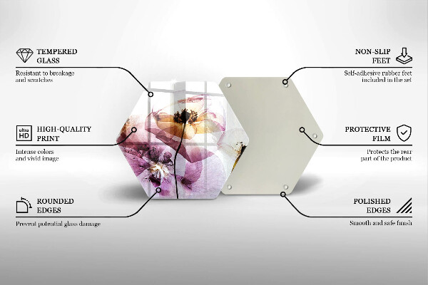 Tábua de cortar Flores delicadas
