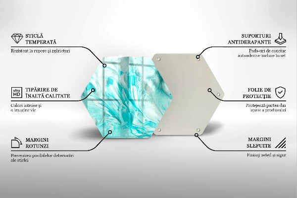 Tábua de vidro Tintas abstratas