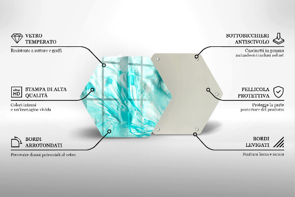 Tábua de vidro Tintas abstratas