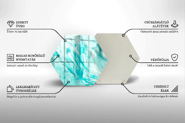 Tábua de vidro Tintas abstratas