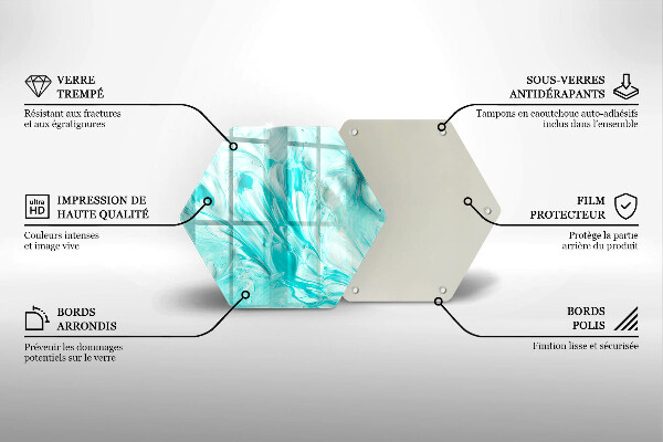 Tábua de vidro Tintas abstratas