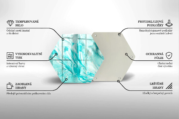 Tábua de vidro Tintas abstratas