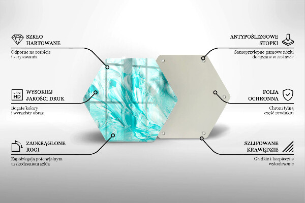 Tábua de vidro Tintas abstratas