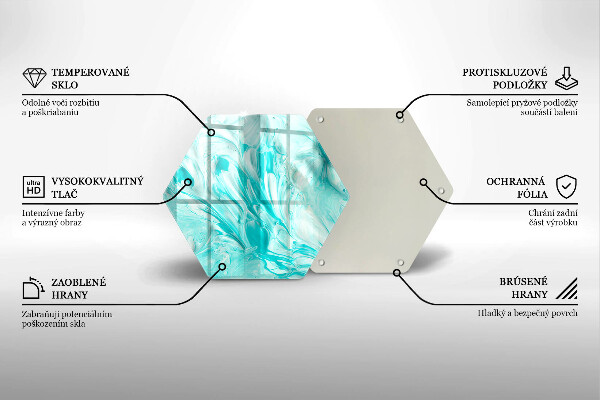 Tábua de vidro Tintas abstratas