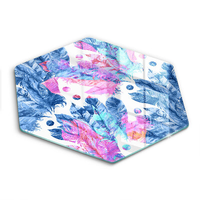 Tábua para cozinha Ilustração de pena boho