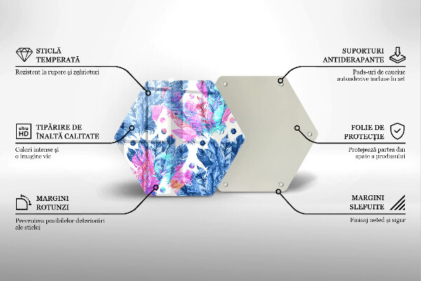 Tábua para cozinha Ilustração de pena boho