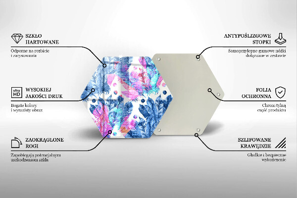 Tábua para cozinha Ilustração de pena boho