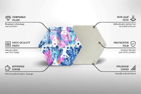Tábua para cozinha Ilustração de pena boho