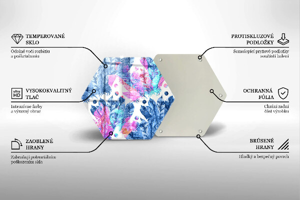 Tábua para cozinha Ilustração de pena boho