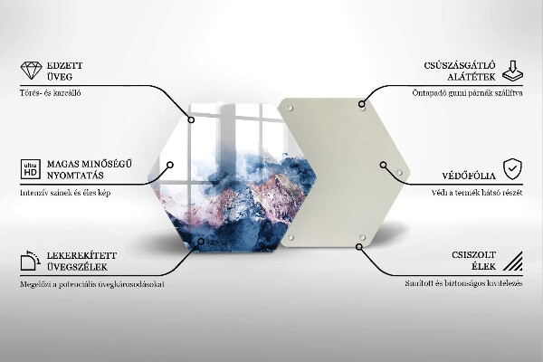 Tábua de corte Montanhas pintadas abstratamente