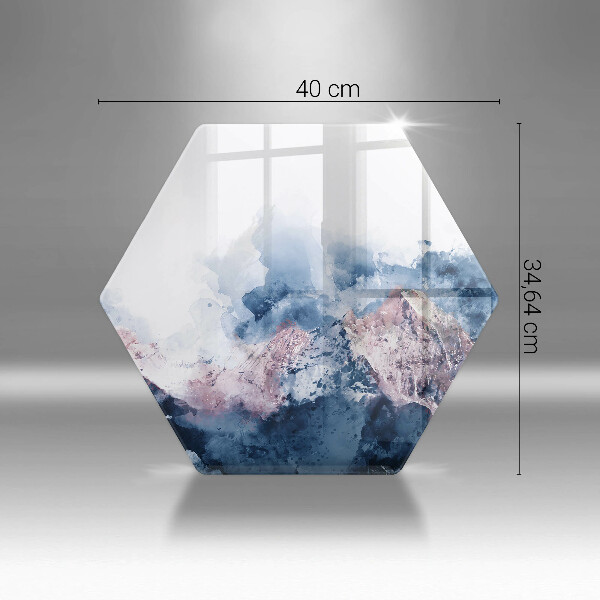 Tábua de corte Montanhas pintadas abstratamente