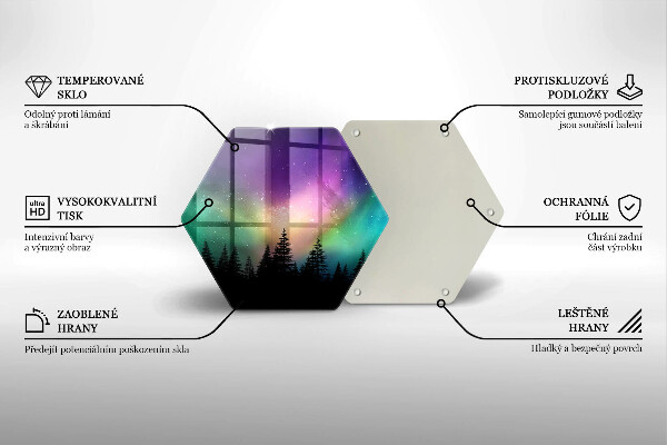 Tábua de cortar alimentos Aurora Boreal e Floresta