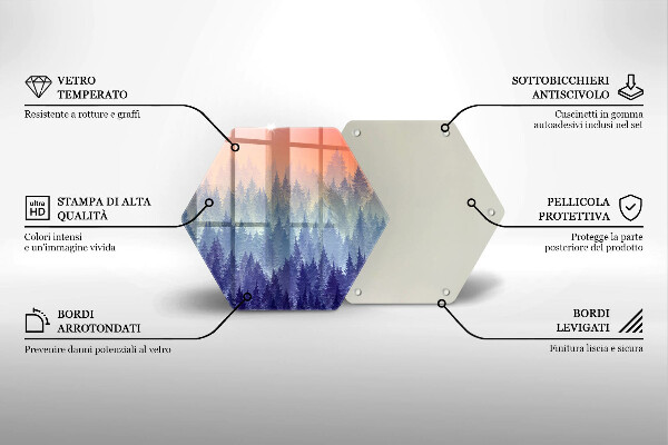 Tábua corte Floresta ao pôr do sol