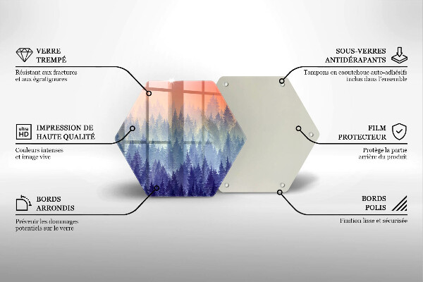 Tábua corte Floresta ao pôr do sol