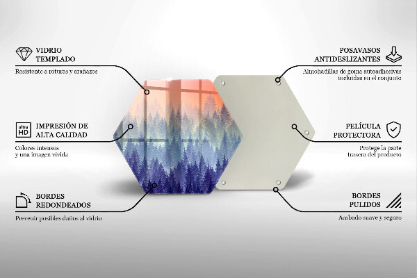 Tábua corte Floresta ao pôr do sol