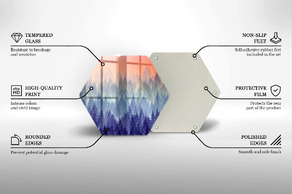Tábua corte Floresta ao pôr do sol