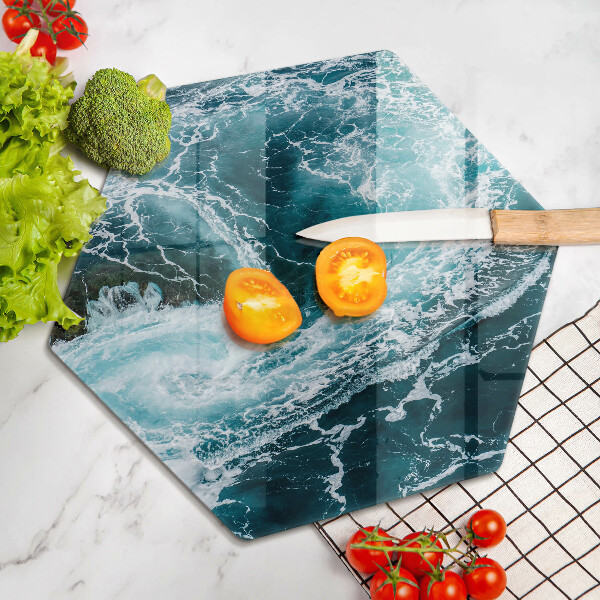 Tábua de cortar Ondas espumosas de água