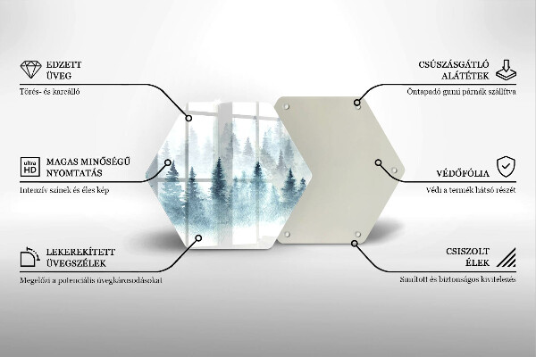 Tábua para corte Floresta de inverno pintada