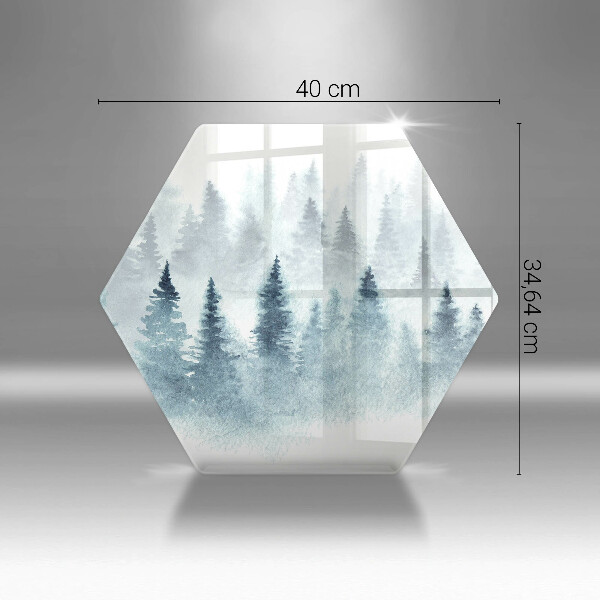 Tábua para corte Floresta de inverno pintada