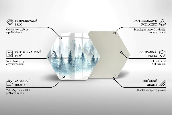 Tábua para corte Floresta de inverno pintada