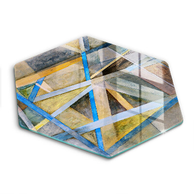 Tábua de cortar Linhas Pintadas Abstração