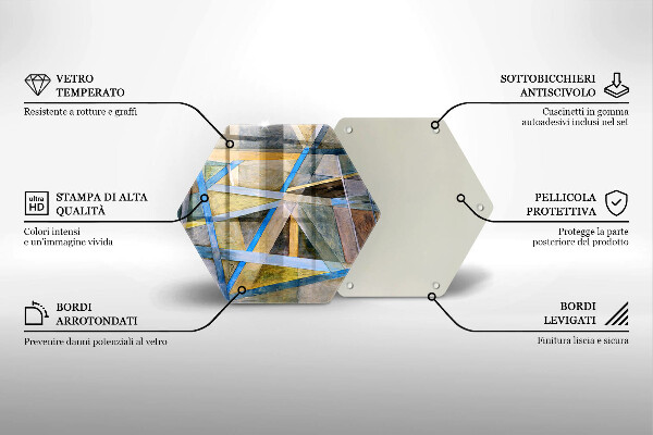 Tábua de cortar Linhas Pintadas Abstração