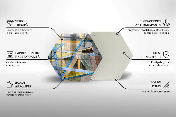 Tábua de cortar Linhas Pintadas Abstração
