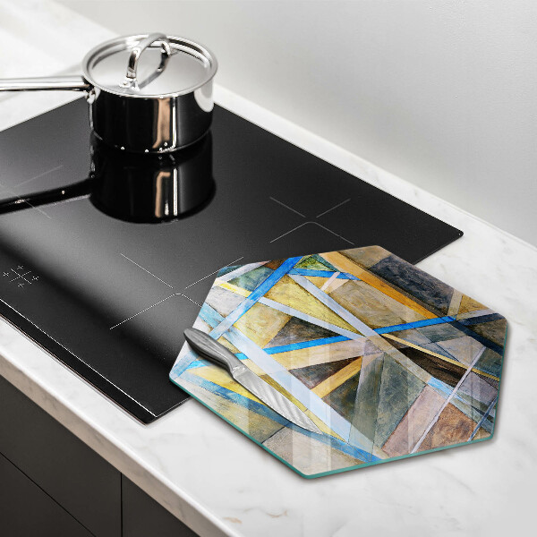 Tábua de cortar Linhas Pintadas Abstração