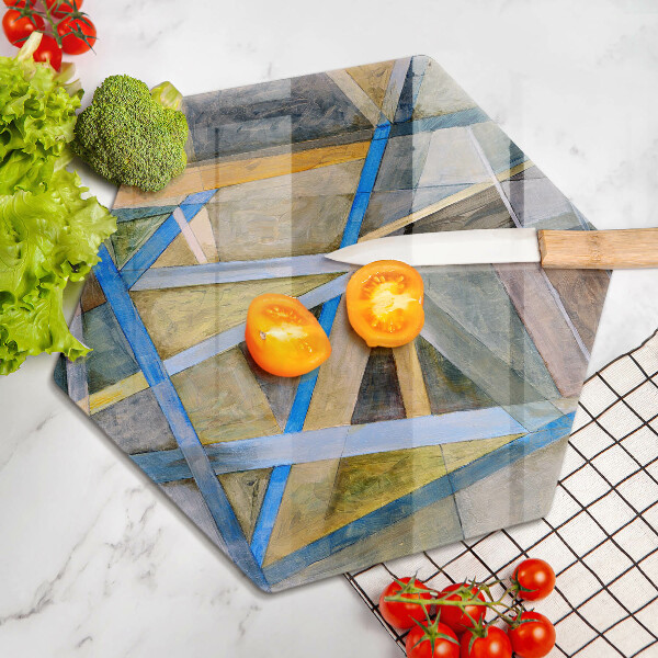 Tábua de cortar Linhas Pintadas Abstração