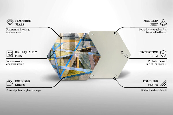 Tábua de cortar Linhas Pintadas Abstração