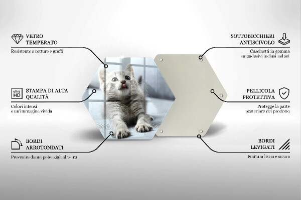 Tábua cozinha Um gatinho fofo